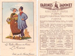 CP - Pub Reclame Farines Jammet - Vieilles Provinces De France - L' Aunis - Illustr Jean Droit - Droit