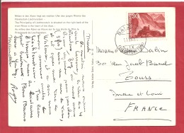 N°Y&T N° 345  BALZERS     Vers   FRANCE  1962   VOIR 2 SCANS - Lettres & Documents