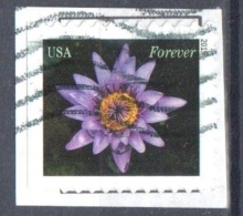 United States 2015 Water Lilies - Red Sc #4966  - Used - Gebraucht