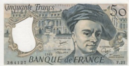 (B0182) FRANCE, 1980. 50 Francs. P-152b. AUNC (AU) - 50 F 1976-1992 ''Quentin De La Tour''