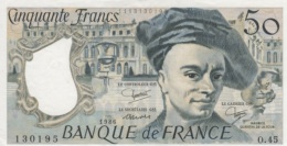 (B0174) FRANCE, 1986. 50 Francs. P-152b. XF - 50 F 1976-1992 ''Quentin De La Tour''