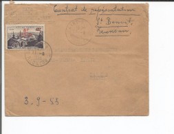 France, Lettre Saint-Benoit-Réunion - Paris (3.9.53) - Cartas & Documentos
