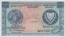 (B0110) CYPRUS, 1973. 250 Mils. P-41b. XF - Cyprus