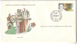 Brasil Brazil 1977 FDC Villa Lobos - Brieven En Documenten