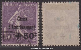 RARE : Variété Surcharge Déplacée Sur 1f50 CA Oblitéré TB (Y&T N° 268a , Cote 155€Â€) - 1927-31 Caisse D'Amortissement