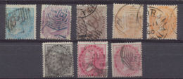 Inde Anglaise -  India  1856 - 64  1/2a, 8p, 1a , 2a Jne , 2a Orange , 4a Noir , 8a Rose , 8a Rose Pâle  Oblit - 1858-79 Crown Colony