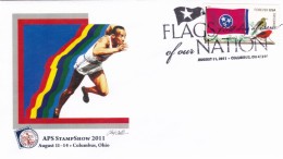 Sc#4322 'Forever' Flags Of The Nation Tennessee State Flag, Jesse Owens Track Star, 2011 Issue On Illustrated 1949 Cover - 2011-...