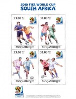 Mozambico 2010, Sport, Football World Cup In South Africa 4val In BF - Ungebraucht