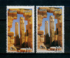 EGYPT / 2002 / KARNAK TEMPLE RUINS / COLOR VARIETY & DEVIATED CENTER / EGYPTOLOGY / ARCHEOLOGY / MNH / VF - Neufs
