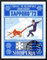 ALBANIE 1972, SAPPORO 72, PATINAGE ARTISTIQUE, 1 Bloc Oblitéré. R084 - Figure Skating