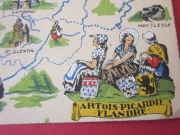 ARTOIS PICARDIE FLANDRES-CPSM CHROMO Gaufré Région ARMOIRIE BLASON De FRANCE Numérotée Série-Voir Verso-imprimé En 1942 - Picardie