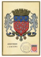 Carte Maximum - Armoiries D'Amiens - Premier Jour 1962 - 1960-1969