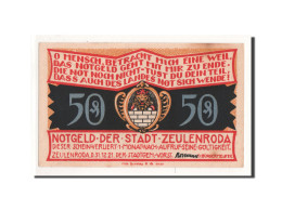 Billet, Allemagne, Zeulenroda, 50 Pfennig, Arbre, 1921, 1921-11-01, NEUF - Andere & Zonder Classificatie