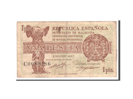 Billet, Espagne, 1 Peseta, 1937, 1937-10-12, KM:104a, TB - 1-2 Peseten