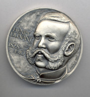 Henry Dunant 75 Years Of Death. Silver 925/1000, Certificate, 57 Gram / 4 Scan - Ohne Zuordnung