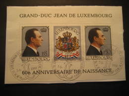 1981 Royalty 60e Anniversaire De Naissance Grand Duc Jean Block Luxembourg - Blocs & Feuillets