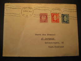 Lillesand 1964 To Dortmund Germany 3 Stamp On Cover Norway - Lettres & Documents