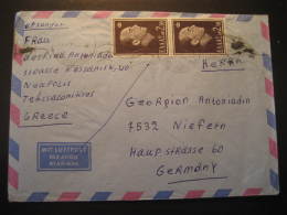 Thessalonikes 1969 To Niefern Germany 2 Stamp On Air Mail Cover Greece - Covers & Documents
