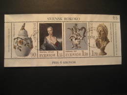 Malmo 1979 Svensk ROKOKO Art Cancel Block Sweden - Blocs-feuillets