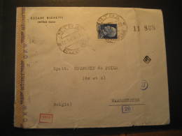 INTRA Novara 1943 Stamp On German CENSORSHIP Cover Eagle + Swastika OKW Label WW2 Italy Italia Germany - Military Mail (PM)