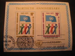 New York 1975 United Nations UN Cancel Block - Gebraucht