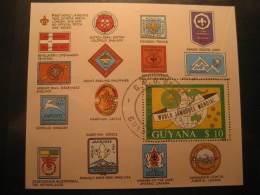 1988 Yvert Block 19A Cat.: 17 Eur Cancel Scouting Boy Scouts Scout Jamboree Australia GUYANA - Used Stamps