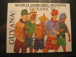 1987 1988 Yvert Block 19B Cat.: 14 Eur Cancel Scouting Boy Scouts Scout Jamboree Australia GUYANA - Gebruikt