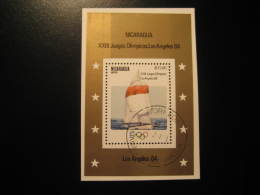 Managua 1983 Los Angeles USA Olympic Games Olympics Sailing Cancel Block NICARAGUA - Sailing