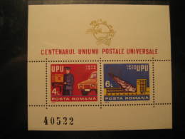 Yvert Block 113 Cat.: 7,50€ ** Unhinged UPU Postman Romania - UPU (Unión Postal Universal)