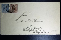 Nederland  Postwaardestuk Dubbelfrankering Met NVPH 36 Amsterdam Naar Herford Duits. 1895 - Briefe U. Dokumente