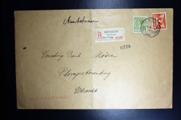 Nederland Aangetekende Enveloppe Amsterdam Naar Utrecht NVPH 173 + 192 Mengfrankering - Covers & Documents