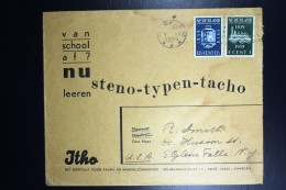 Nederland Bedrijfs Cover 1939 Haarlem Naar New York, NVPH  325 + 326  Hor. Vouw Aan Onderkant - Cartas & Documentos