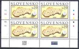 2005 SLOVAQUIE 444** Europa, Alimentation, Pain, Carte, Bloc De 4 - Ungebraucht