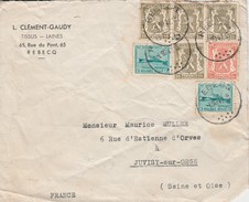 Lettre De Rebecq Pour Juvisy  (France )  1947 - Otros & Sin Clasificación