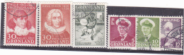 # 182  IMPORTANT FIGURES, USED, SIX STAMPS, GREENLAND - Usati