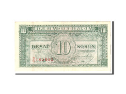 Billet, Tchécoslovaquie, 10 Korun, 1945, Undated, KM:60a, TTB - Cecoslovacchia