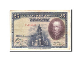 Billet, Espagne, 25 Pesetas, 1928, 1928-08-15, KM:74b, TTB - 1-2-5-25 Pesetas