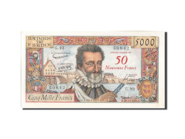 Billet, France, 50 Nouveaux Francs On 5000 Francs, 5 000 F 1957-1958 ''Henri - 5 000 F 1957-1958 ''Hendrik IV'' Van Frankrijk