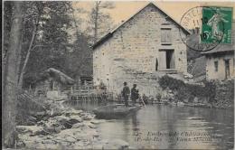 CPA Moulin à Eau Roue à Aube Circulé CHATEAUNEUF Puy De Dome - Water Mills