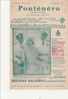 PARTITION MUSICALE - PONTENERO -PASO-DOBLE " LE CAPITAINE CRADDOCK " EDITIONS SALABERT - Partitions Musicales Anciennes