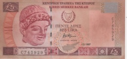 (B0164) CYPRUS, 1997. 5 Pounds. P-58. XF - Cyprus