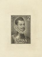 2º CENTENARIO. 2 Pts Negro. PRUEBA DE PUNZON. MAGNIFICA Y RARISIMA. - Unused Stamps