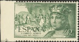 2º CENTENARIO. 60 Cts Verde. SIN DENTAR EL MARGEN IZQUIERDO. MAGNIFICO Y RARO. Edifl 2015: 100€ - Unused Stamps