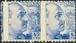 ESTADO ESPAÑOL. General Franco. Dentado Grueso. 20 Cts Violeta, 25 Cts Carmín Lila, 45 Cts Azul Y 70 Cts U - Unused Stamps
