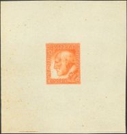 II REPUBLICA. Ramón Y Cajal. 30 Cts Naranja. PRUEBA DE PUNZON, Sin Pie De Imprenta. MAGNIFICA Y MUY RARA. - Unused Stamps