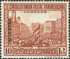 II REPUBLICA. Unión Postal Panamericana. Serie Completa. MUESTRA. MAGNIFICA. Edifl 2015: 175€ - Unused Stamps