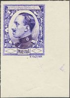 SIGLO XX. Alfonso XIII. Vaquer De Perfil. Sin Valor, Violeta. ENSAYO DE PLANCHA, Con Leyenda MUESTRA. MAGNIFICO. - Unused Stamps