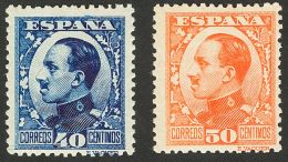 SIGLO XX. Alfonso XIII. Vaquer De Perfil. Serie Completa. Nº000.000 Y DENTADO 13 X 12¾. MAGNIFICA Y MUY RARA - Unused Stamps