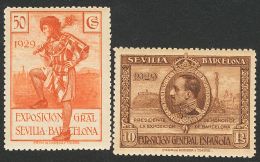 SIGLO XX. Exposición De Sevilla Y Barcelona. Serie Completa, A Falta Del 15 Cts Verde (en Total Hay Presentes Nue - Unused Stamps