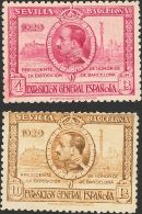 SIGLO XX. Exposición De Sevilla Y Barcelona. Serie Completa. NºA000.000. MAGNIFICA. Edifl 2015: 469€ - Unused Stamps